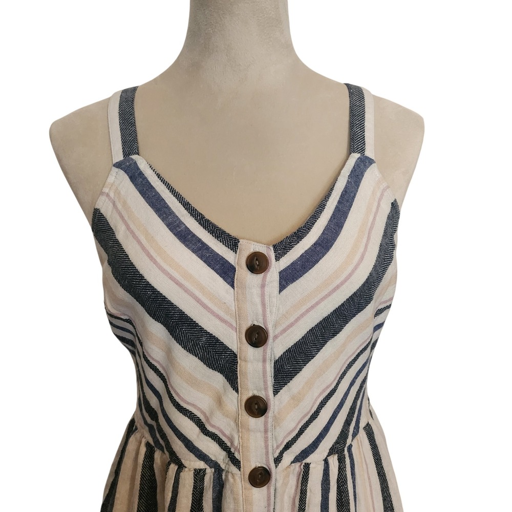 Universal Thread Striped Button Down Midi Dress S… - image 4